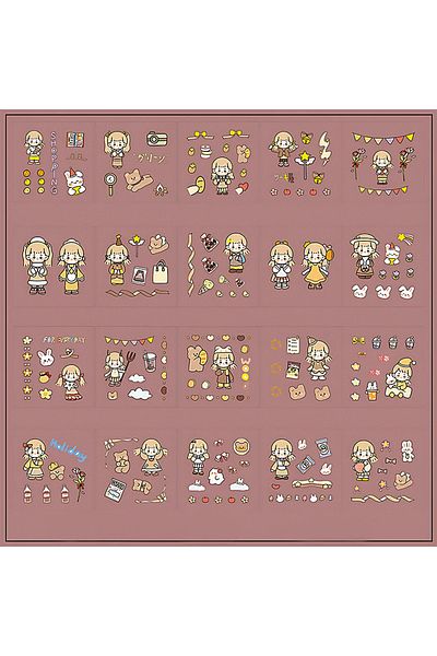 GUGUK Holiday Themed 20 Sheets Sticker Set - Bullet Journal (Ggk-Dy090)