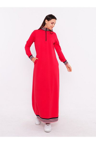 Bwest Coral Sweat Dress - Collar Detail - 71003.042