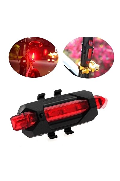 Unichrome Şarjlı 4 Modlu Bisiklet Arka Stop Lambası Ikaz Uyarı Işığı