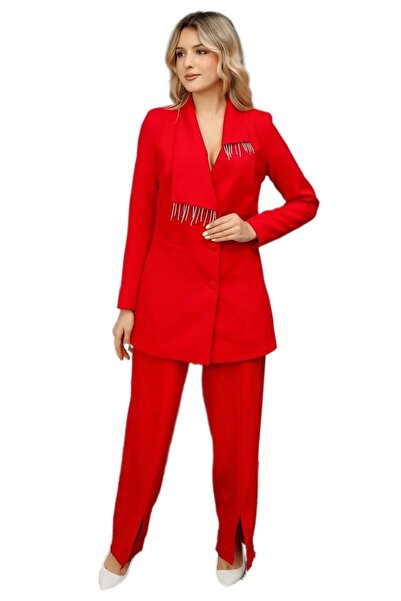 PHELDA Shawl Collar Combination Set 111-red
