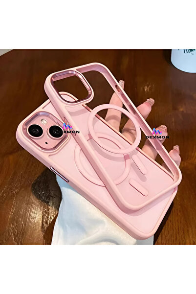 Dexmon iPhone 13 / 14 Uyumlu Kılıf Magsafe Özellikli Metal Kamera ve Tuş Tasa...