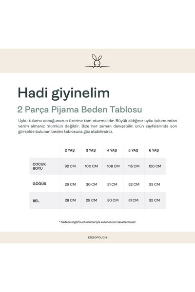 ergopouch Australia Organik Pamuklu 2 Parça Uzun Pijama (1.0 TOG)
