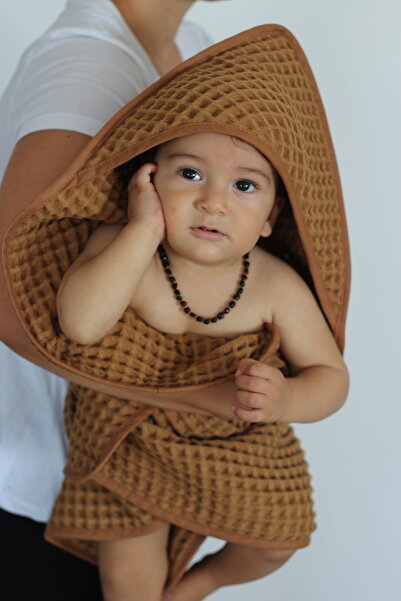Anne Sesi Waffle Baby Towel Swaddle 100% Natural Cotton Headed Baby Towel - 7...