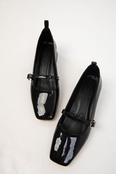 SOHO Patent Leather Black Women's Classic Heeled Shoes - 19782