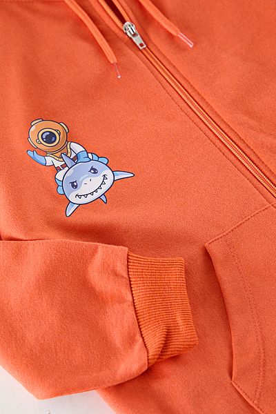 TRENDYOLKIDS Knitted Orange Printed Top and Bottom Set - TKDAW25AU00039