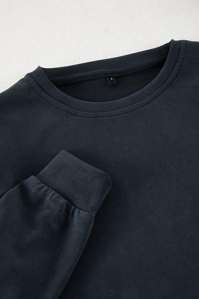 Trendyol Collection Anthracite Πιο βιώσιμο κανονικό κομμένο μαλακό μοντάλ μεικτό φούτερ χωρίς σημαία TMNAW25SW00186