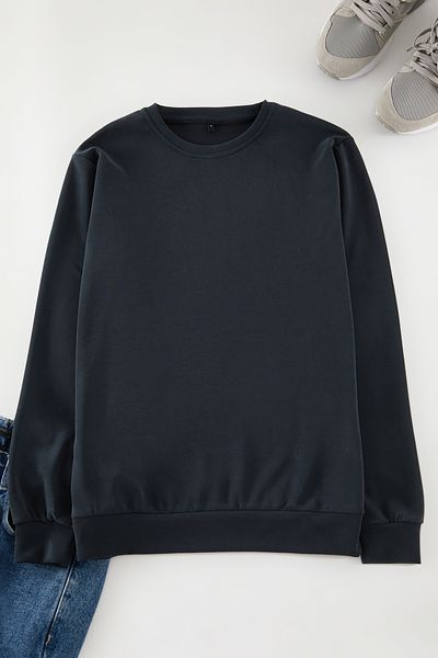 Trendyol Collection Anthracite Πιο βιώσιμο κανονικό κομμένο μαλακό μοντάλ μεικτό φούτερ χωρίς σημαία TMNAW25SW00186
