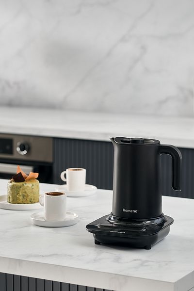 HOMEND 1889H 5 Cup Capacity Automatic Turkish Coffee Maker - Mini Kettle and Milk Warmer 3 in 1