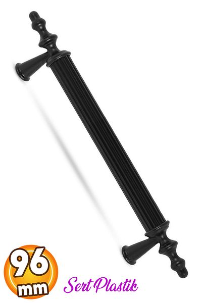 Badem10 (PĂSĂT PLASTIC) Polavit 96 Mm Mobilier Negru Sertar Bucătărie Capac Dulap Mâner Mâner Mânere