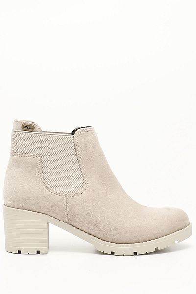 GÖNDERİ(R) Women's / Girls' Leather Suede Thick Heeled Chelsea Boots
