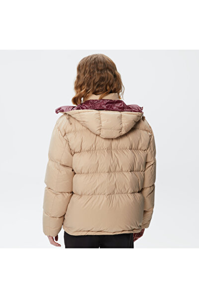Lacoste Kapüşonlu Kapitone Kadın Bej Mont