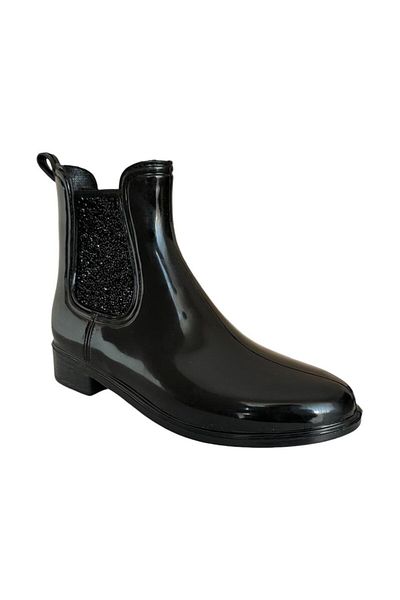 Liger Belted Buckle Women's Rain Boots Black - Black