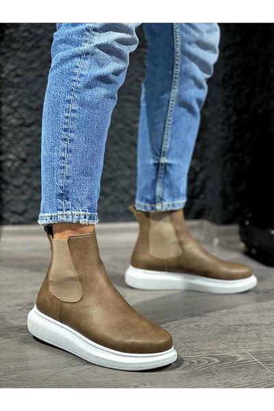 Shine Leather Pantofi Knack 111 Mink cu talpă înaltă