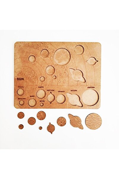 EmAyCenter نموذج رسم خشبي ثلاثي الأبعاد لعبة نشاط الكواكب