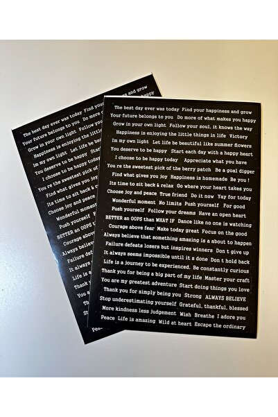 SF SCRAPBOOK KIRTASİYE Ingilizce Kelime Cümle Sticker Scrapbook Journal Scrap...