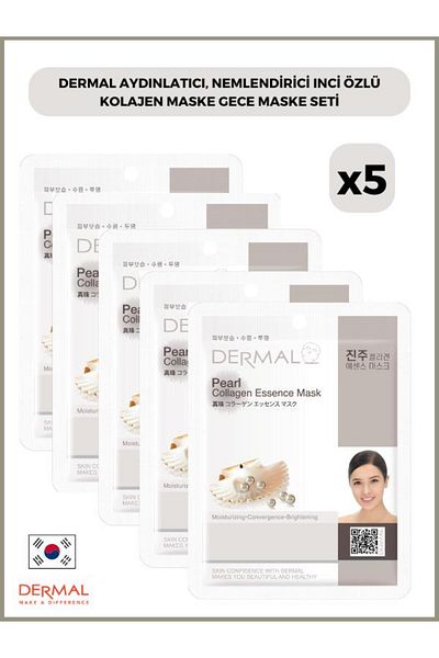 Dermal 23 Gr 5 Pieces - Brightening and Moisturizing Pearl Extract Collagen Night Mask