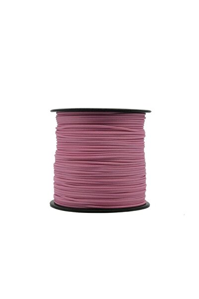 MG ROPES Paraşüt İp, Bileklik, Tesbih ve Hobi İpi 1 mm 100 Metre Makara Pembe