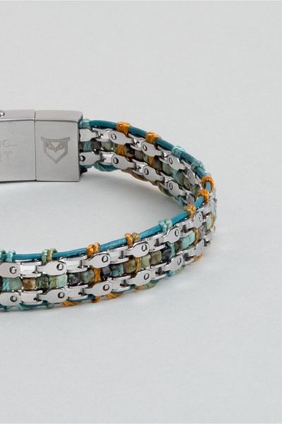 So CHIC... African Turquoise Steel Men's Bracelet