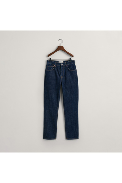 Gant Kadın Lacivert Straight Fit Jean Pantolon