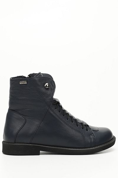 GÖNDERİ(R) Women/Girls Dark Navy Blue Zippered Rubber Sole Genuine Leather Boots