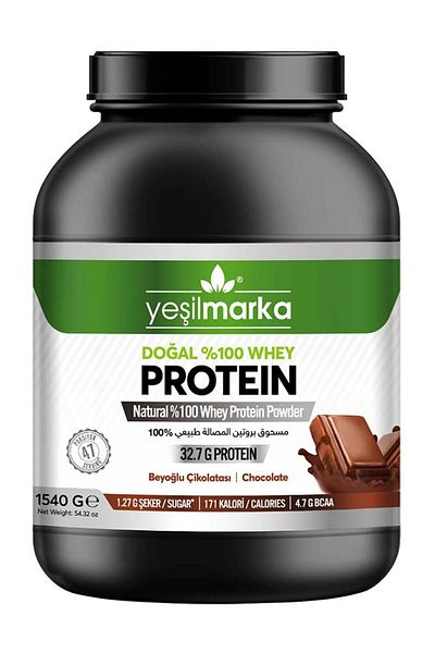 yeşilmarka Natural Whey Protein Powder - Beyoğlu Chocolate 1540 Gr