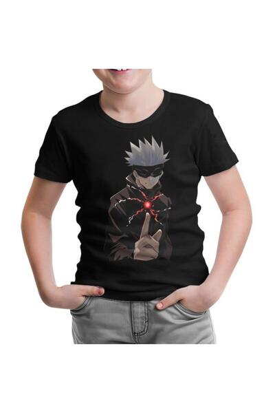 Lord T-Shirt تيشيرت ناروتو جوجو ساتورو أسود للأطفال