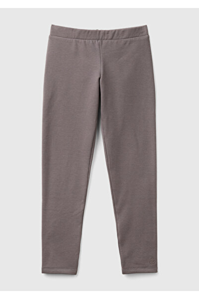United Colors of Benetton Dívčí antracitové punčochové kalhoty s logem Benetton