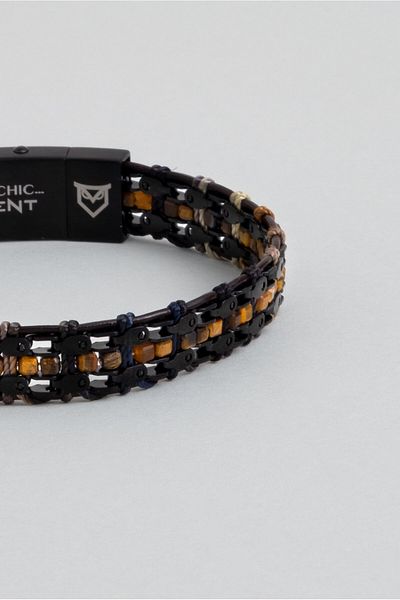 So CHIC... Tiger Eye Stone Steel Men's Bracelet