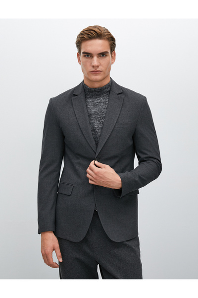 Koton Blazer Ceket Çift Cep Detaylı Düğmeli