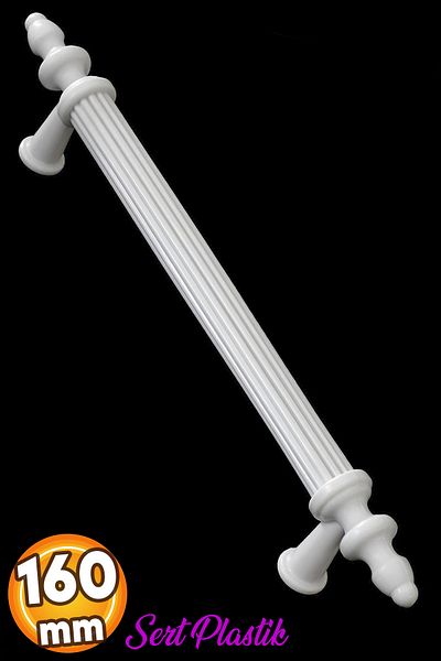 Badem10 (PLASTIC HARD) Polavit 160 mm Mobilier alb Sertar de bucătărie Capac dulap Mâner dulap Mâner