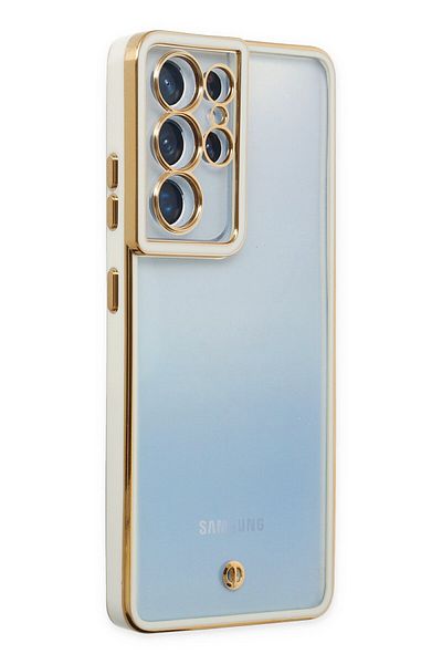 NewFace Samsung Galaxy S21 Ultra Case Liva Lens Silicone - White Alsat