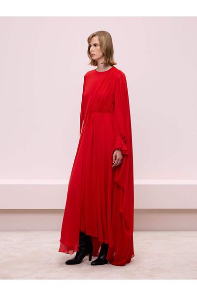 BAQA Red Pleated Dress