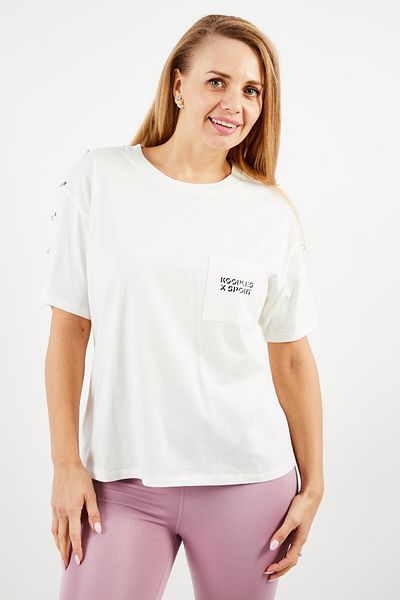 Kooples x Sport Women Sportswear Fit Short Sleeves Training Shirt, White