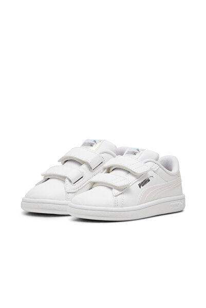 Puma Smash 3.0 Holo 2.0 Bebek Beyaz Sneaker