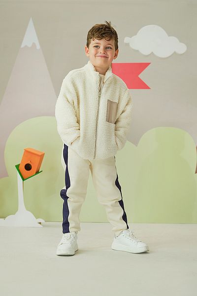 Miny Center Unisex Kids Plush Cardigan