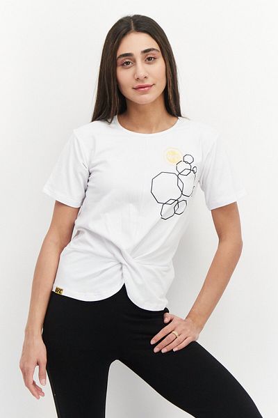 UFC Women Sportswear Fit Short Sleeve Walking T-shirts, White
