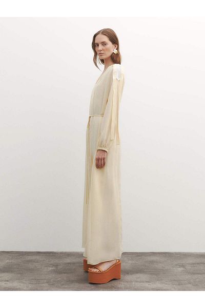 BAQA V-Neck Dress with Sleeve Detail