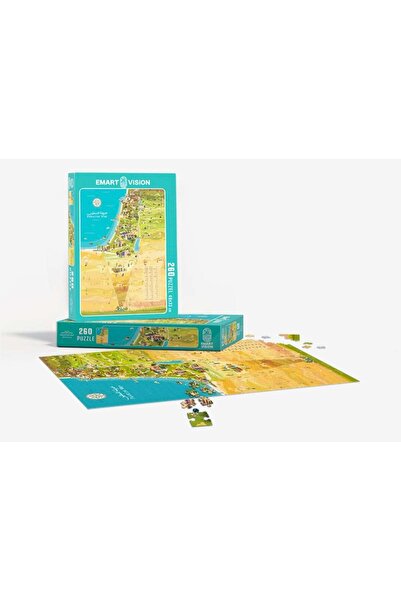 Zaytoon Puzzle, 260 Parçalık Filistin Haritası Yüksek Kalite Puzzle