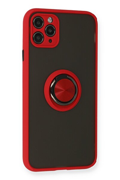 NewFace iPhone 11 Pro Max Case Montreal Ring Silicone Cover - Red Sptgl