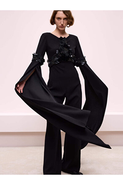 BAQA Aksesuar Detaylı Siyah Tulum