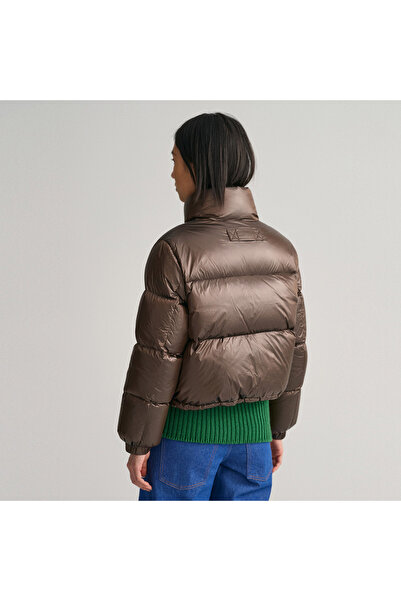 Gant Kadın Kahverengi Dik Yaka Kapitone Mont