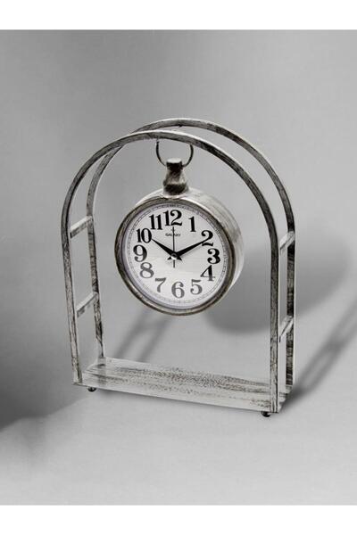 Galaxy Premium Serisi Kafes Ofis ve Masa Saati Metal Kadran Gri