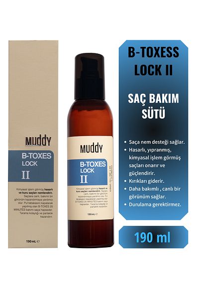 Muddy Nourishing and Repairing B-toxes Lock II Leave-in Care Milk for Damaged Hair 190 ml x 3