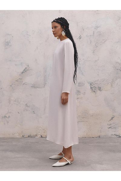 BAQA Crew Neck Long Sleeve Dress