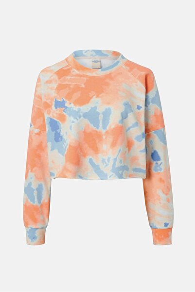 Tchibo Women Sportswear Fit Long Sleeves Yoga Sweatshirt, Orange Combo