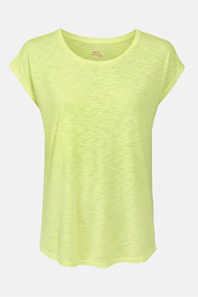 Tchibo Women Sportswear Fit Plain Training Top, Yellow
