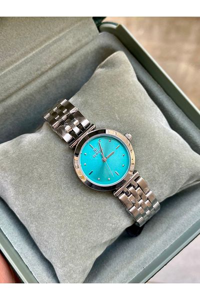 Reward Steel Silver Color Turquoise Dial Waterproof Women's Wrist Watch