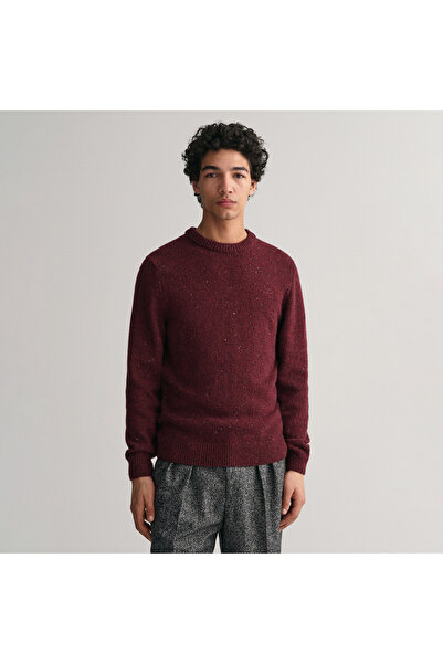 Gant Erkek Kırmızı Regular Fit Bisiklet Yaka Kazak