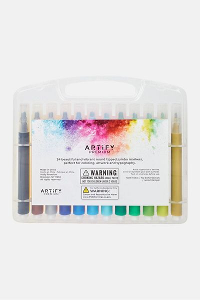 Artify 24 Pieces Premium Quality Art Markers, Pink Combo