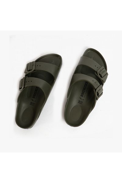 Birkenstock شبشب كاكي نسائي من Arizona Eva